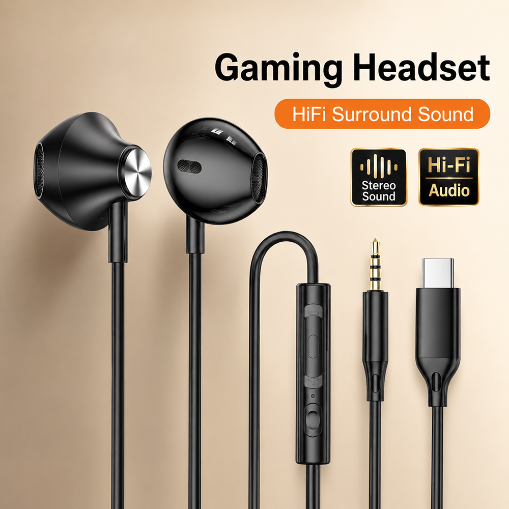 Gaming Accessories Iphone - HiFi Surround-hoofdtelefoon Bass Stereo Sound voor