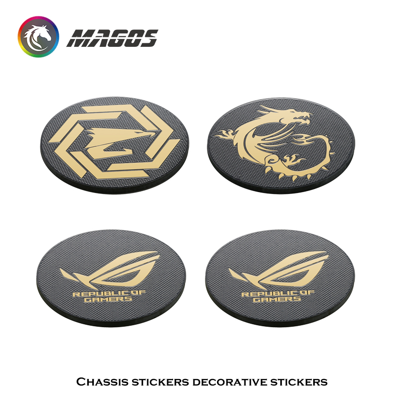 Gaming Accessories Rgb - Computerkast Fan Metalen Sticker ROG MSI