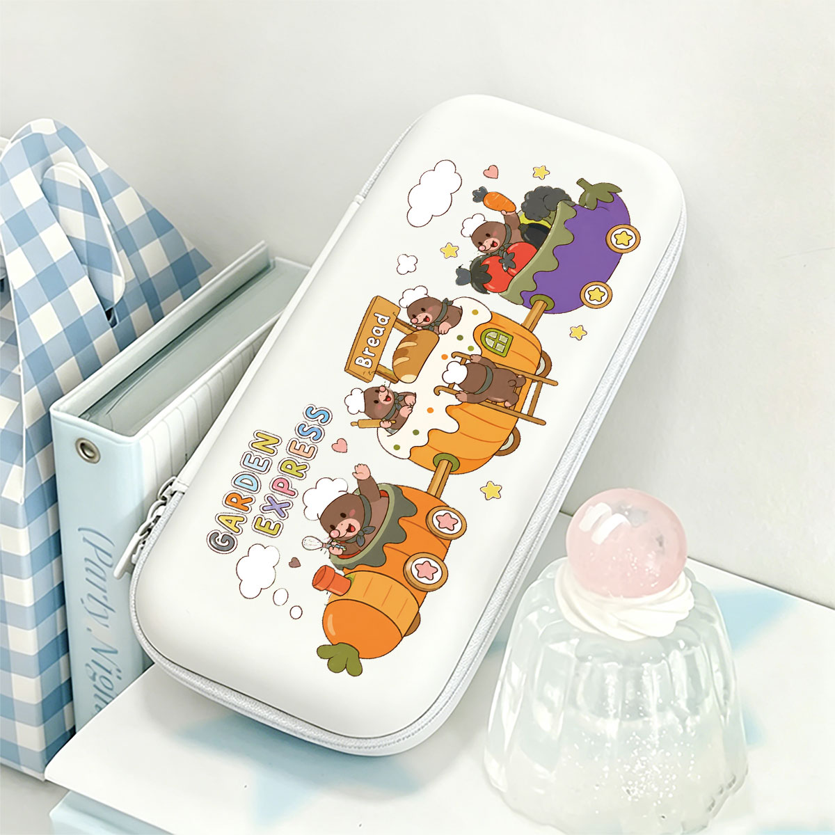 Gaming Accessories Bag - Macaronkleurige harde opbergtas met mesh-vakken voor